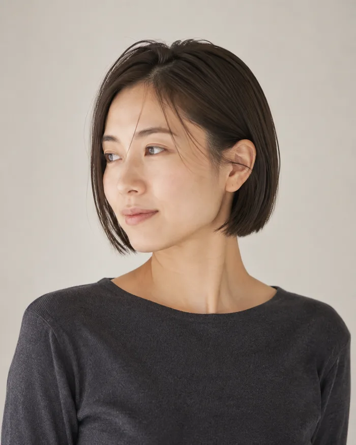 耳かけボブのスタイルイメージ